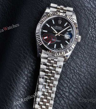 VS Factory Rolex Datejust 3235 Movement 41mm Black Face SS Jubilee Band Watch